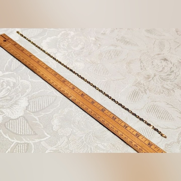 925 VTG 16" double chain.Italian Gold tone w/ silver pearls. Choker / necklace - Picture 12 of 12